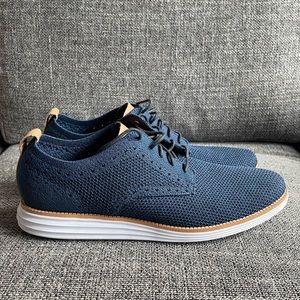 NWOT Cole Haan Lunargrand Navy Stitchlite Oxfords